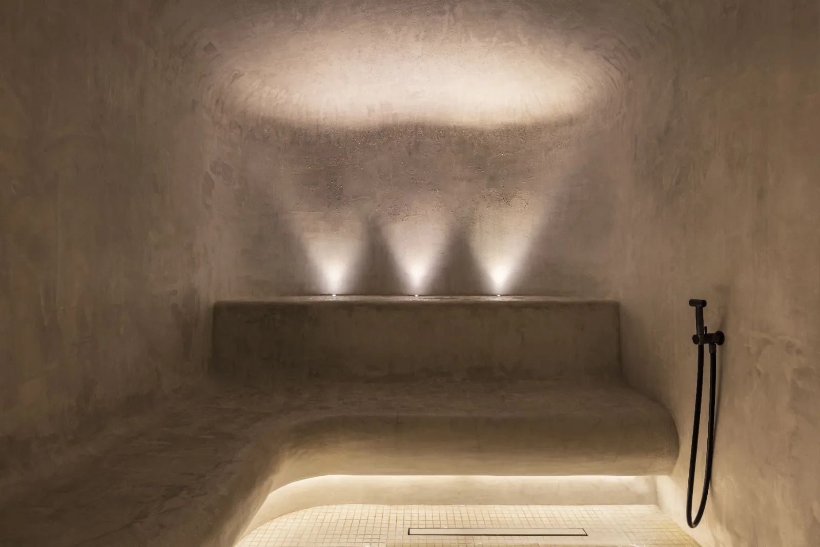 Hammam aux lumières tamisées