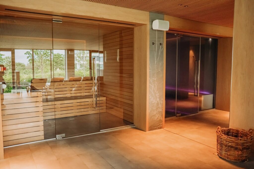 Sauna au Spa le Refuge de Margot