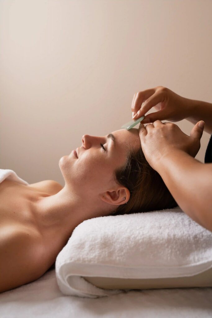 Soin du visage au Spa les Lumières